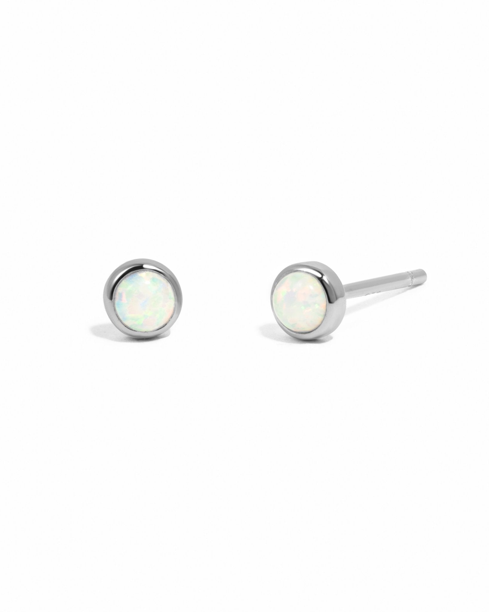 Bezel Set Gemstone Studs - AYUNA