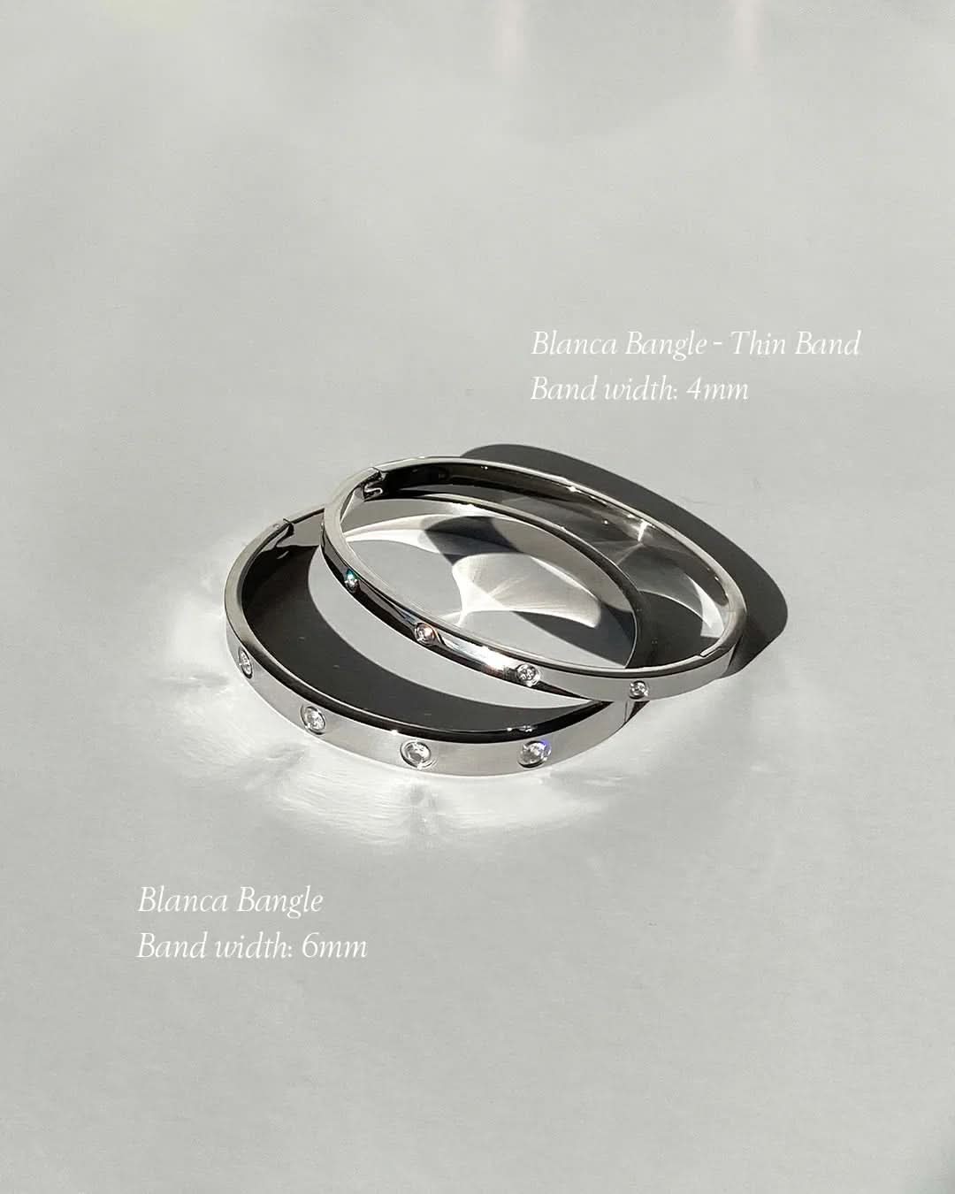 Blanca Bangle - Silver - AYUNA