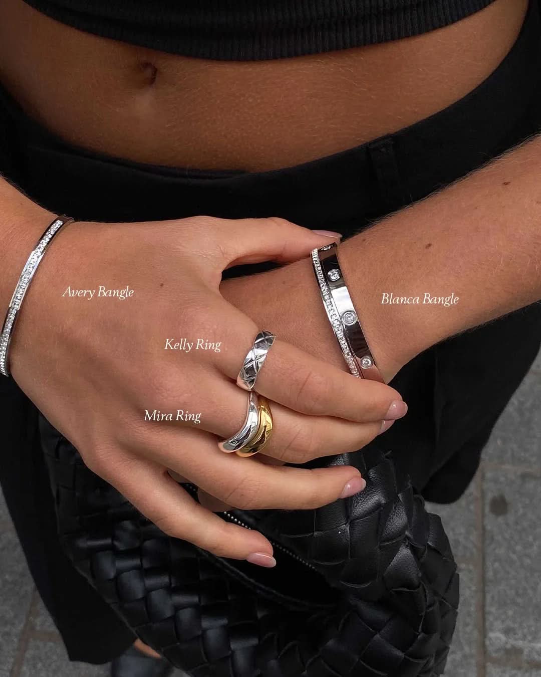 Blanca Bangle - Silver - AYUNA