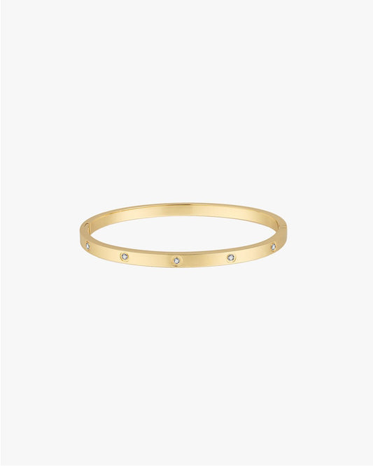 Blanca Bangle Thin Band - Gold - AYUNA