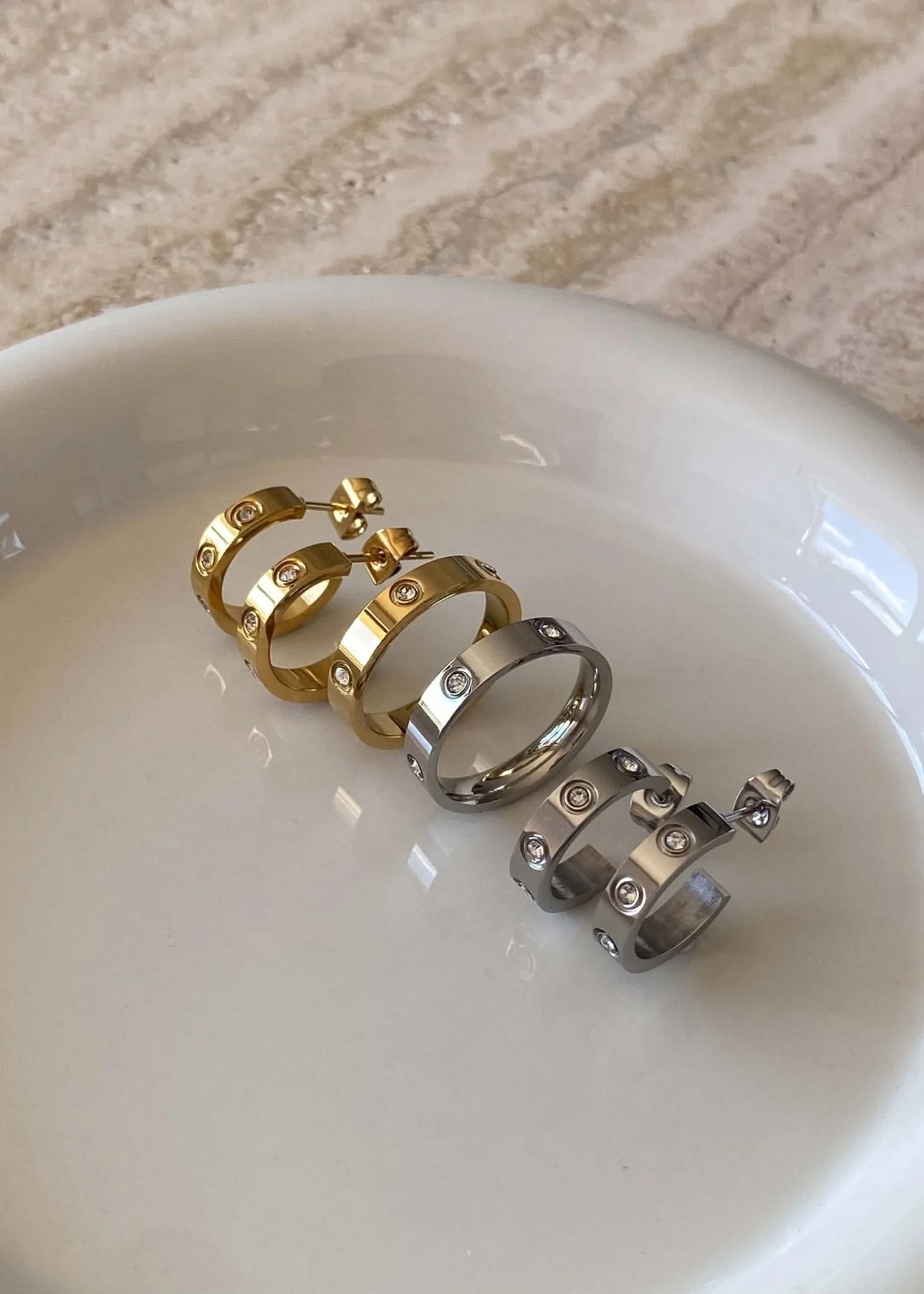 Blanca Hoops - Silver - AYUNA