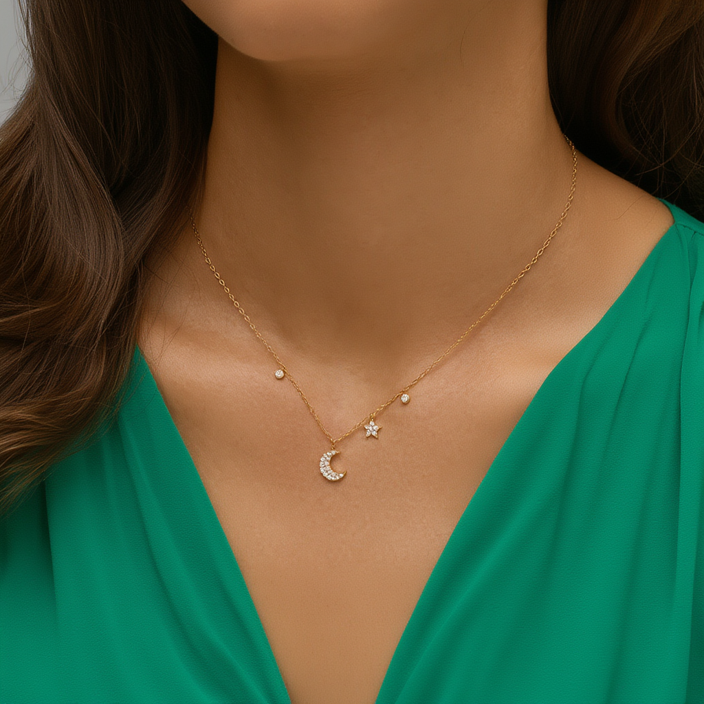 Dainty Moon Necklace