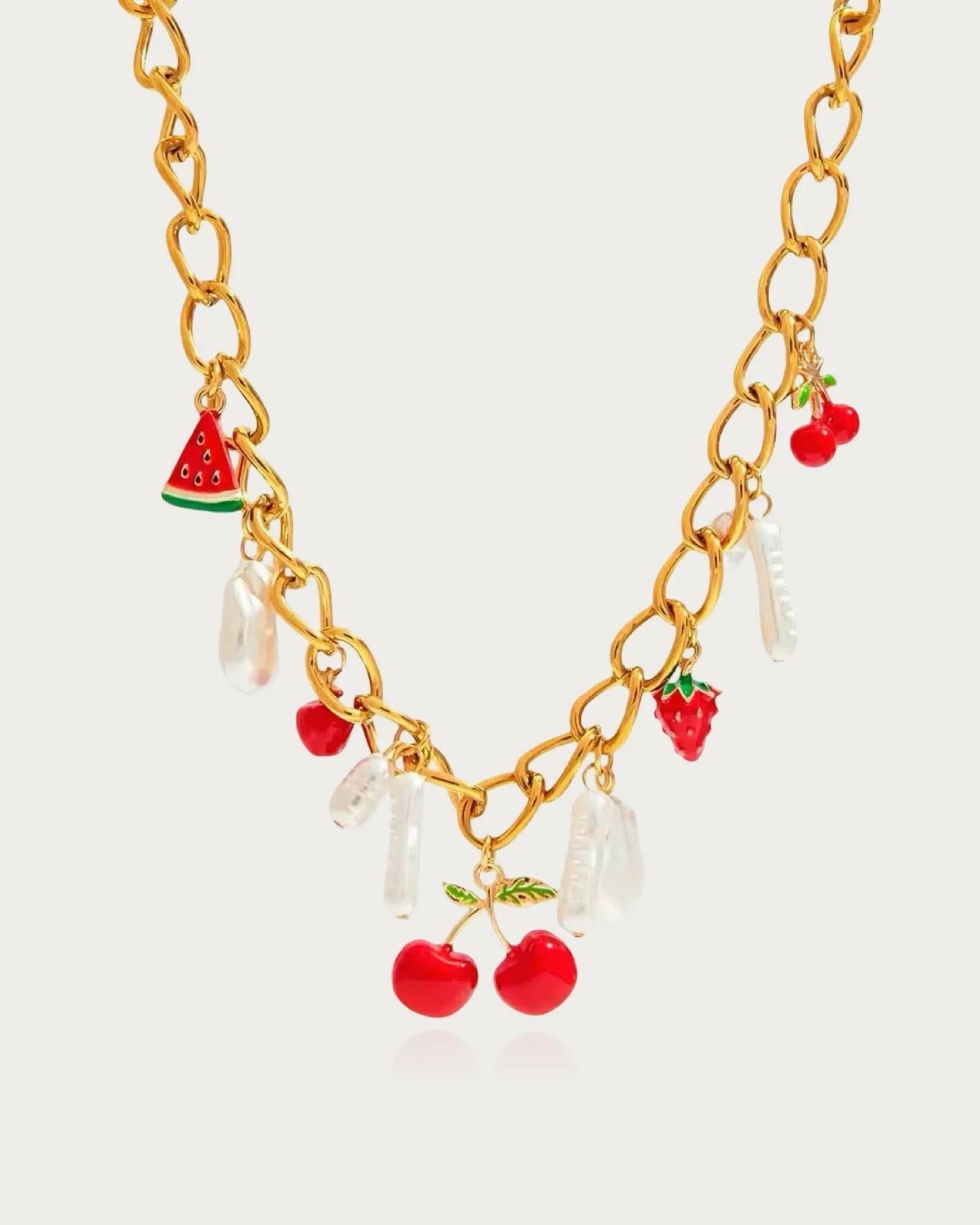 Cherry Charms Necklace - AYUNA