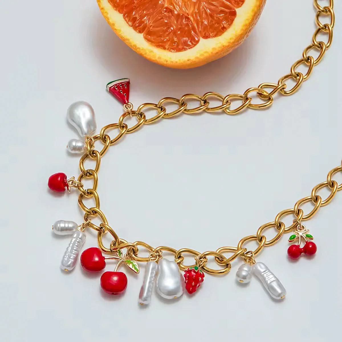 Cherry Charms Necklace - AYUNA