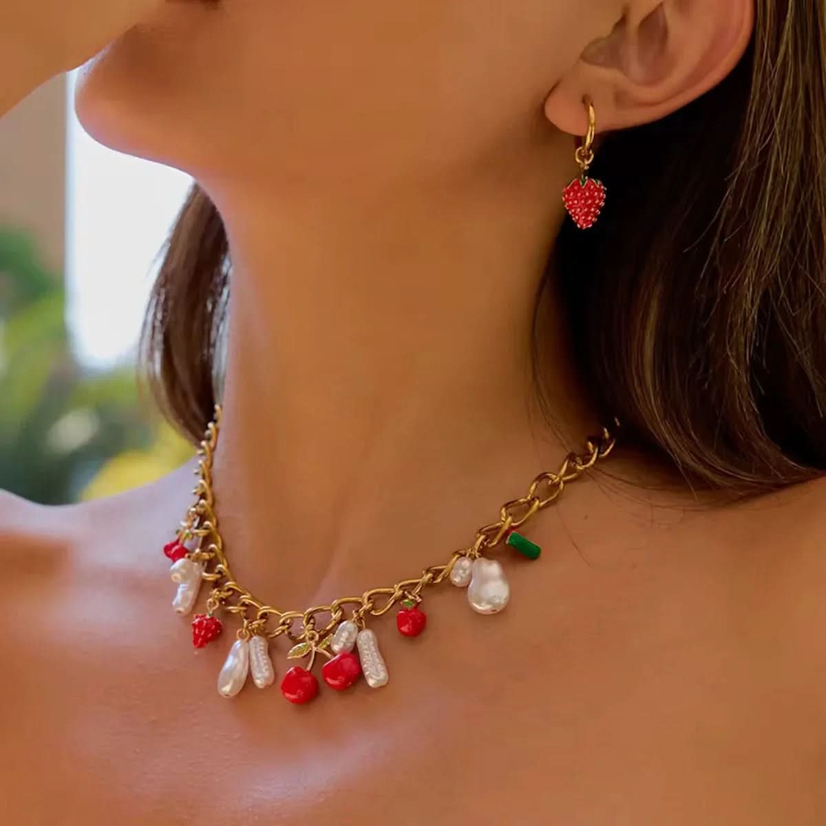 Cherry Charms Necklace - AYUNA