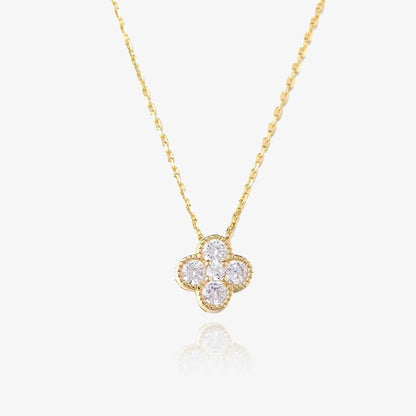 Clover Birthstone Necklace Sterling Silver - AYUNA