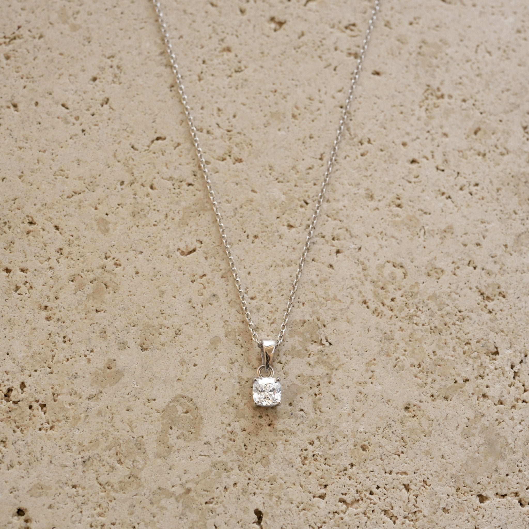 Cushion Diamond Necklace - AYUNA