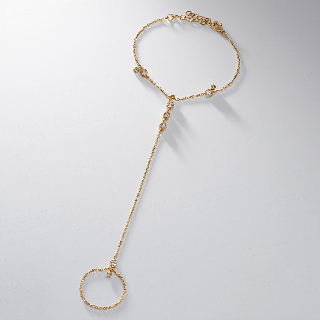 Delicate Crystal Hand Chain