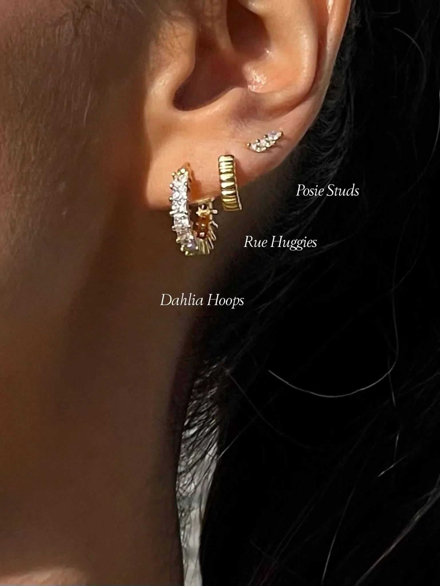 Dahlia Hoops - Gold - AYUNA