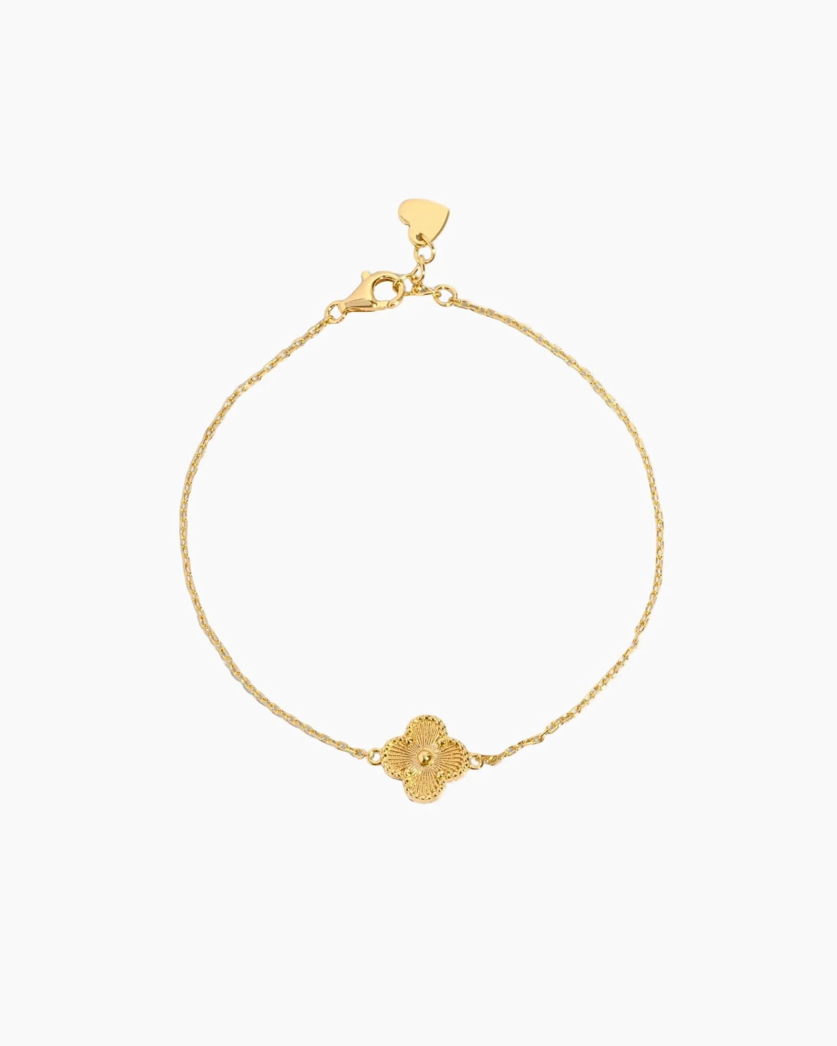 Dahlia Single Four Leaf Clover Bracelet - AYUNA
