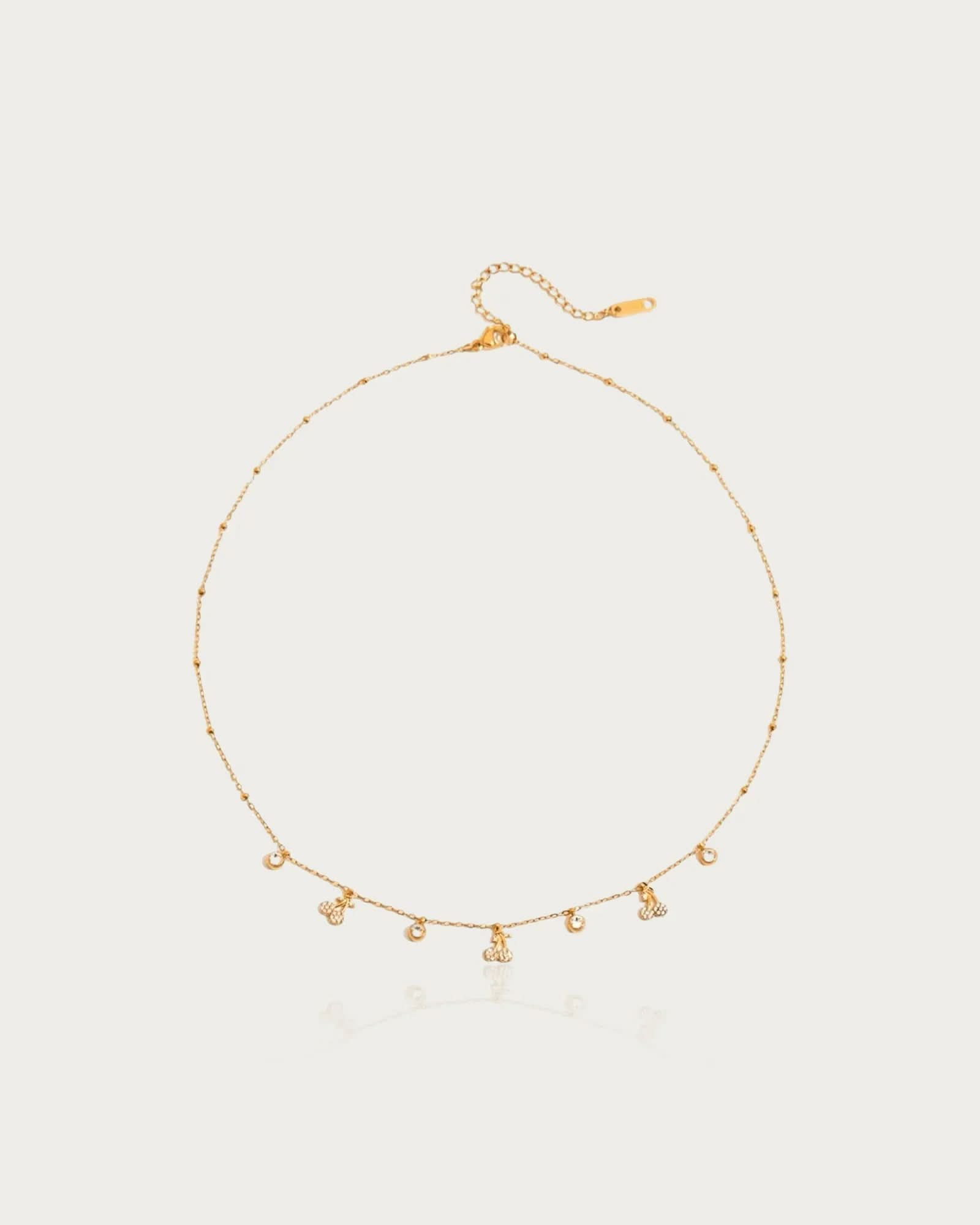 Dainty Cherry Charms Necklace - AYUNA