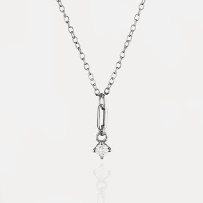 Dainty Diamante Necklace 925 Sterling Silver - AYUNA