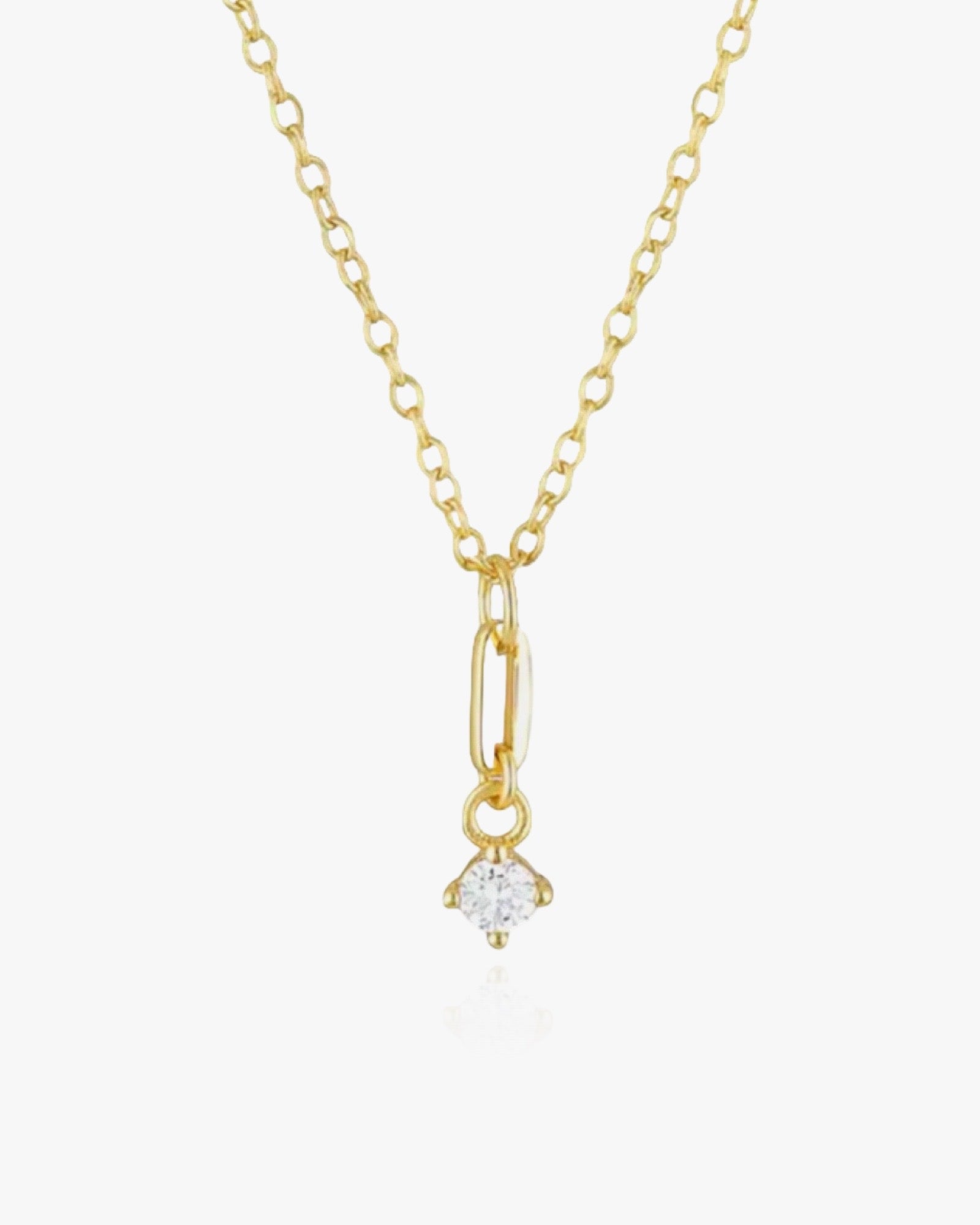 Dainty Diamante Necklace 925 Sterling Silver - AYUNA