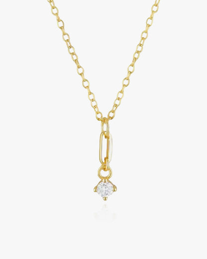 Dainty Diamante Necklace 925 Sterling Silver - AYUNA