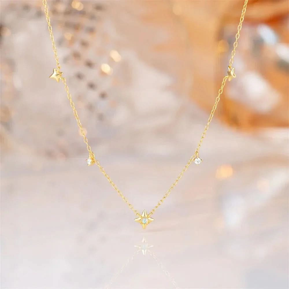 Dainty Necklace with Stars - AYUNA