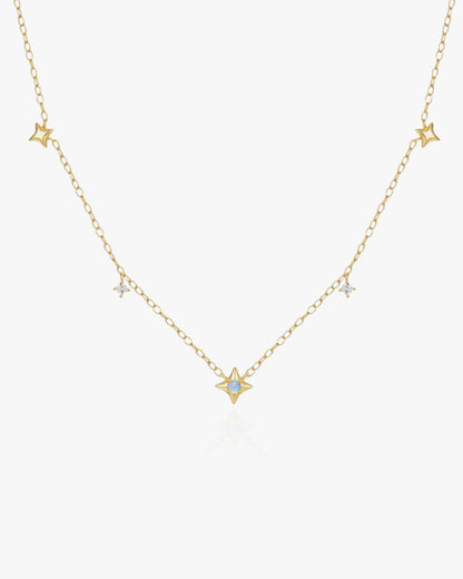 Dainty Necklace with Stars - AYUNA