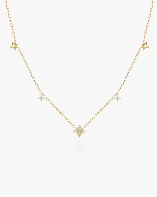 Dainty Necklace with Stars - AYUNA