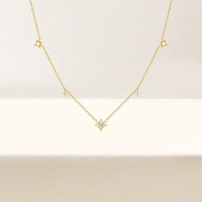 Dainty Necklace with Stars - AYUNA