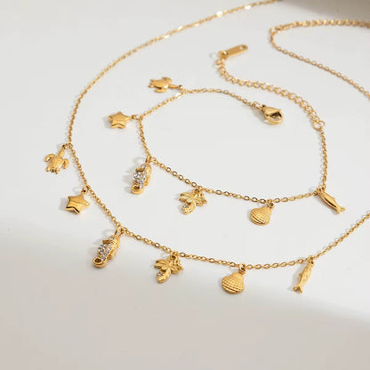 Dainty Summer Charms Necklace - AYUNA