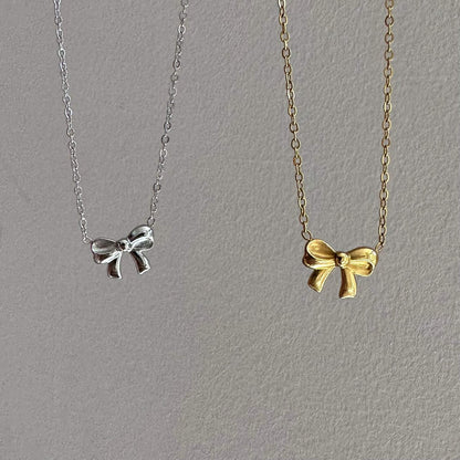 Delicate Bow Tie Necklace - AYUNA