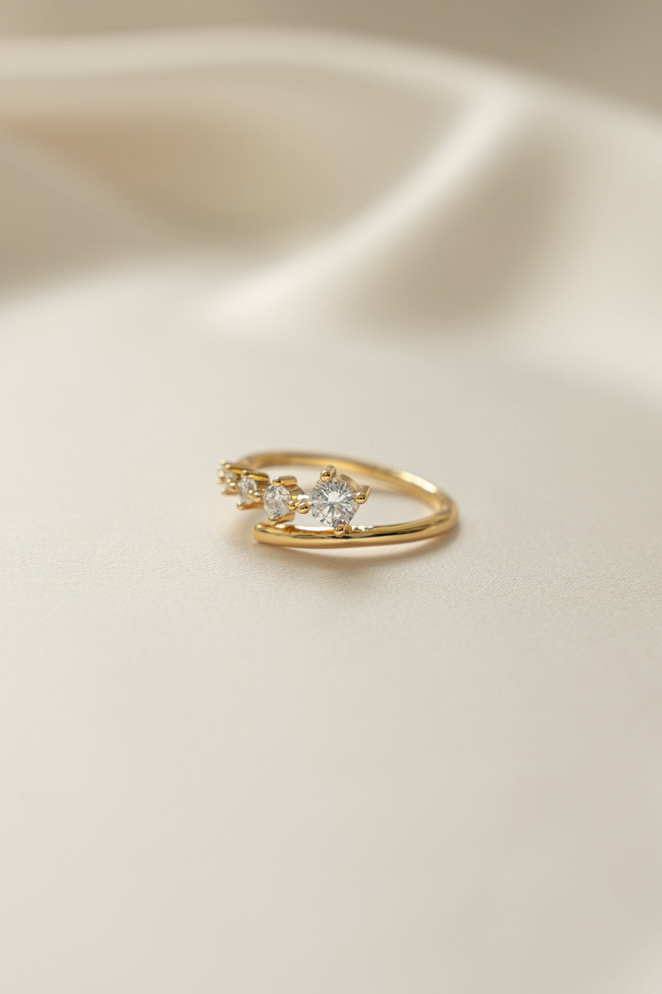 Diamond Bypass Ring - AYUNA