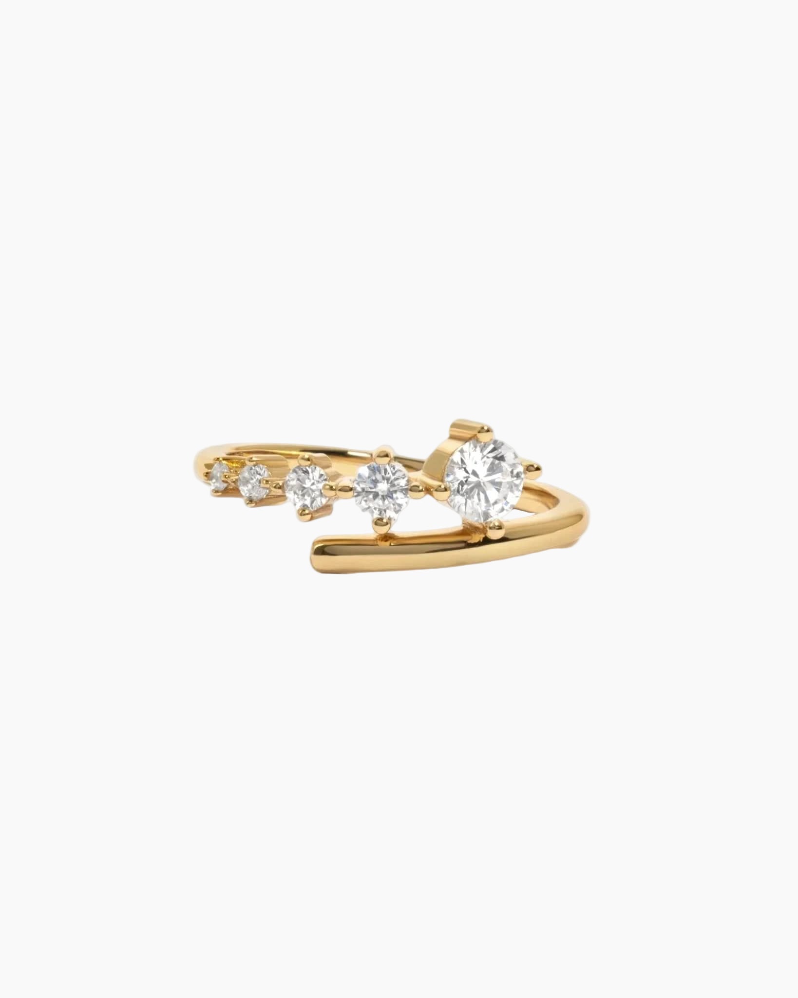 Diamond Bypass Ring - AYUNA