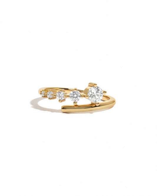Diamond Bypass Ring - AYUNA