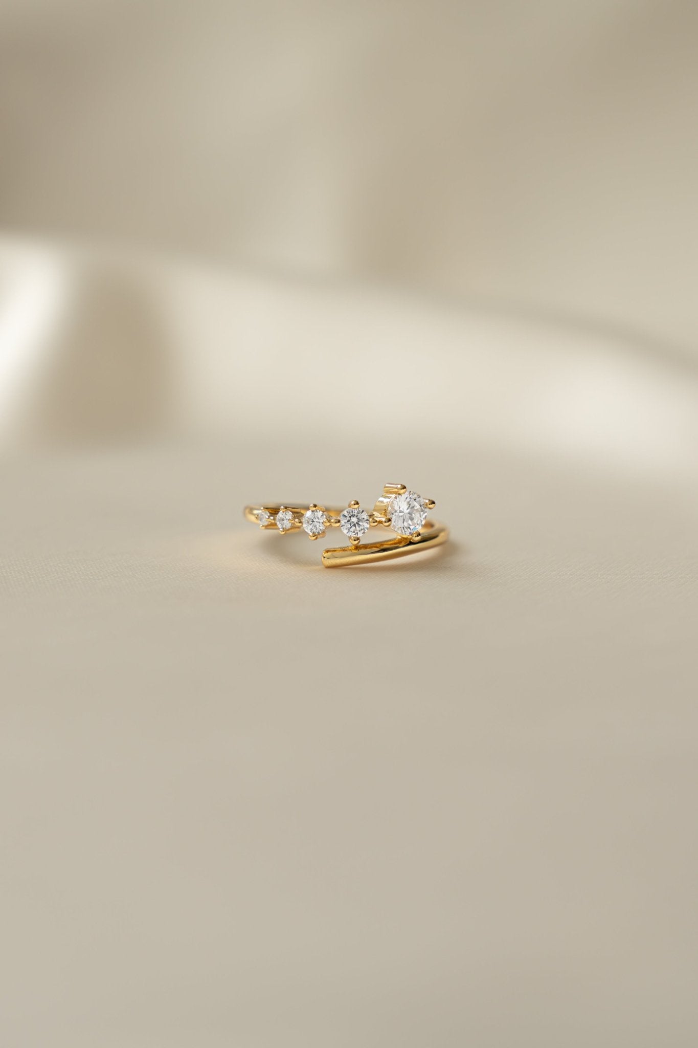 Diamond Bypass Ring - AYUNA