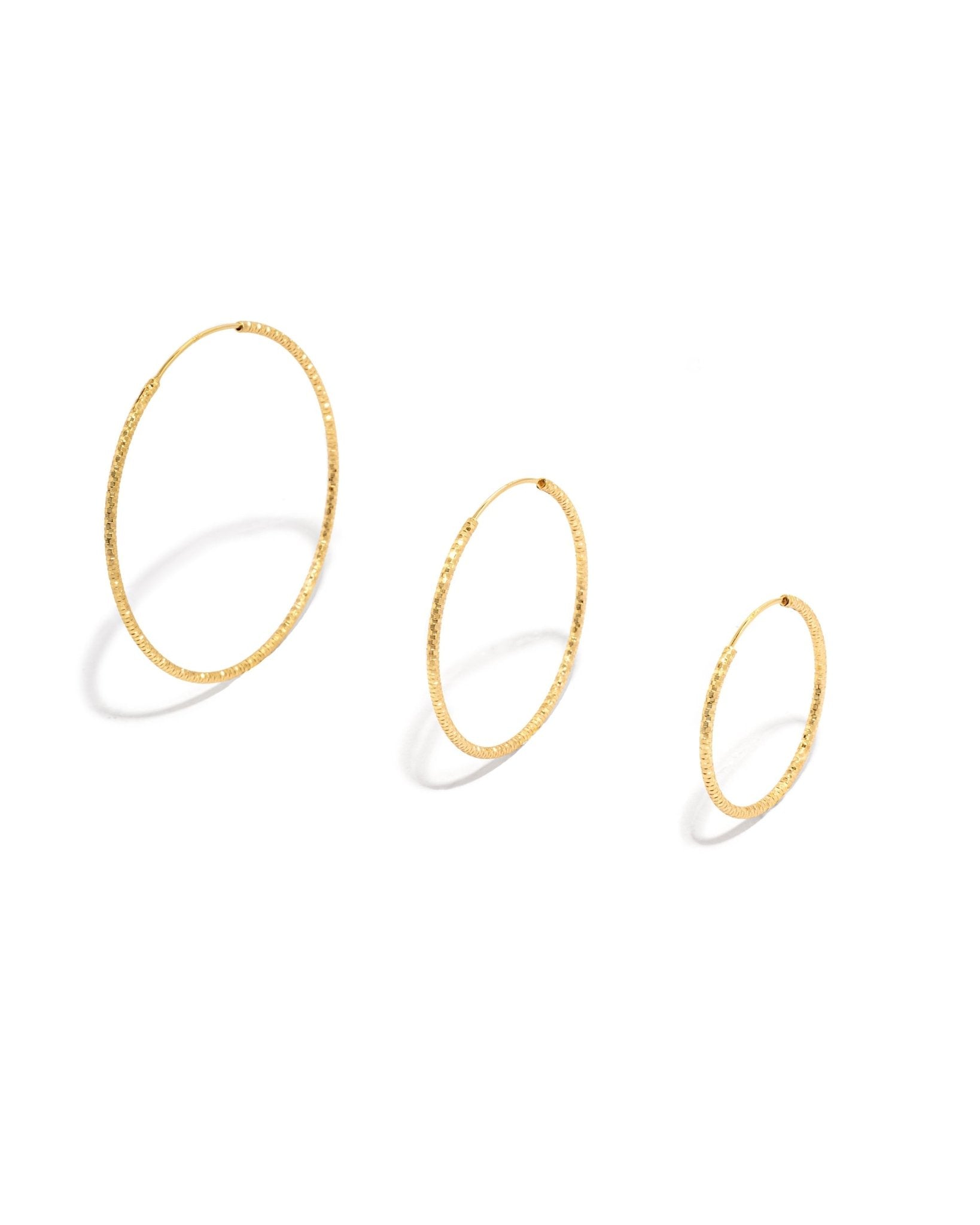 Diamond Cut Hoops - AYUNA