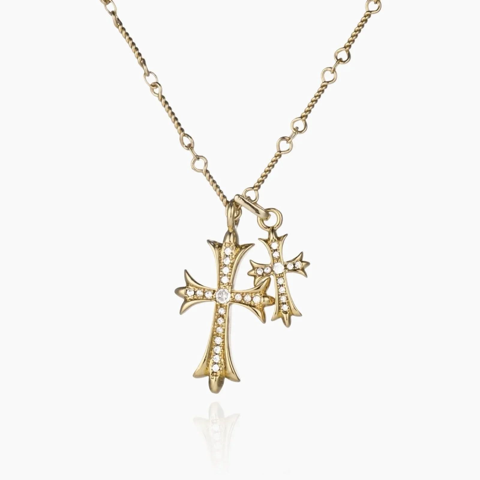 Double Cross Necklace - AYUNA