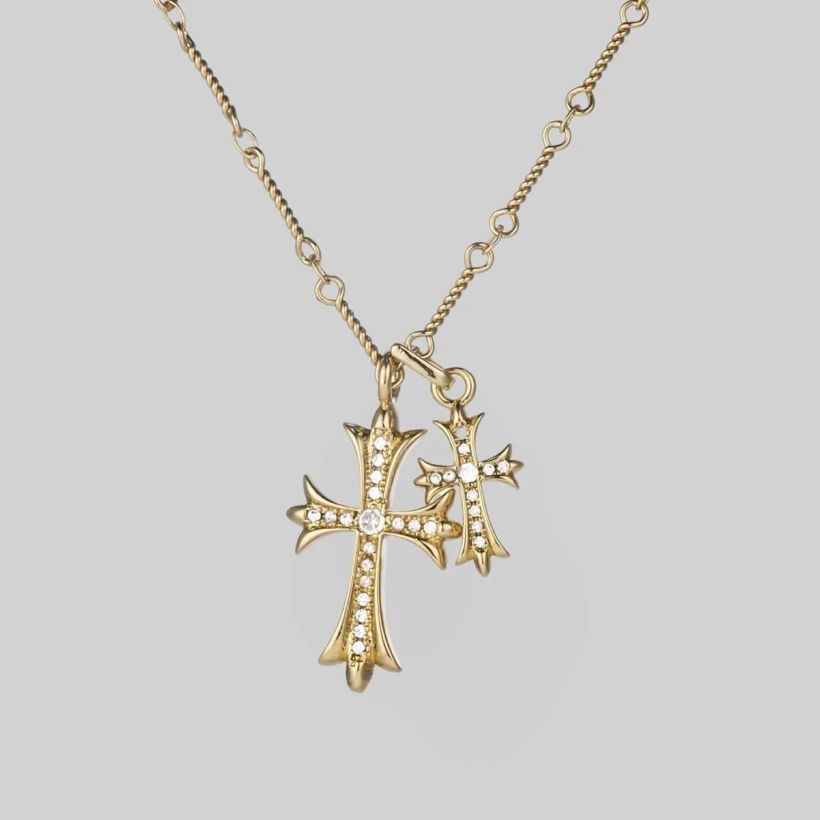 Double Cross Necklace - AYUNA