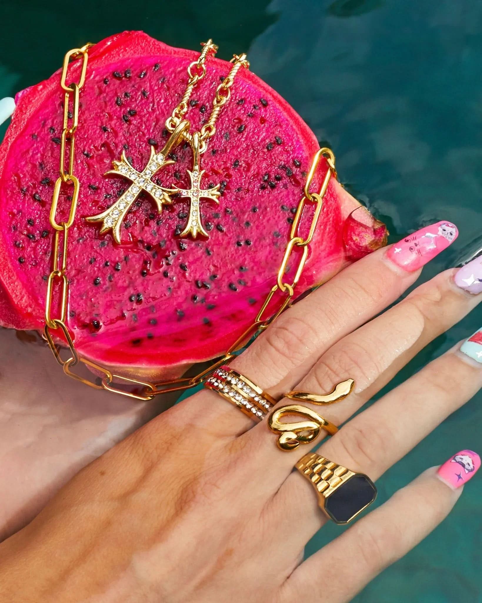 Double Cross Necklace - AYUNA