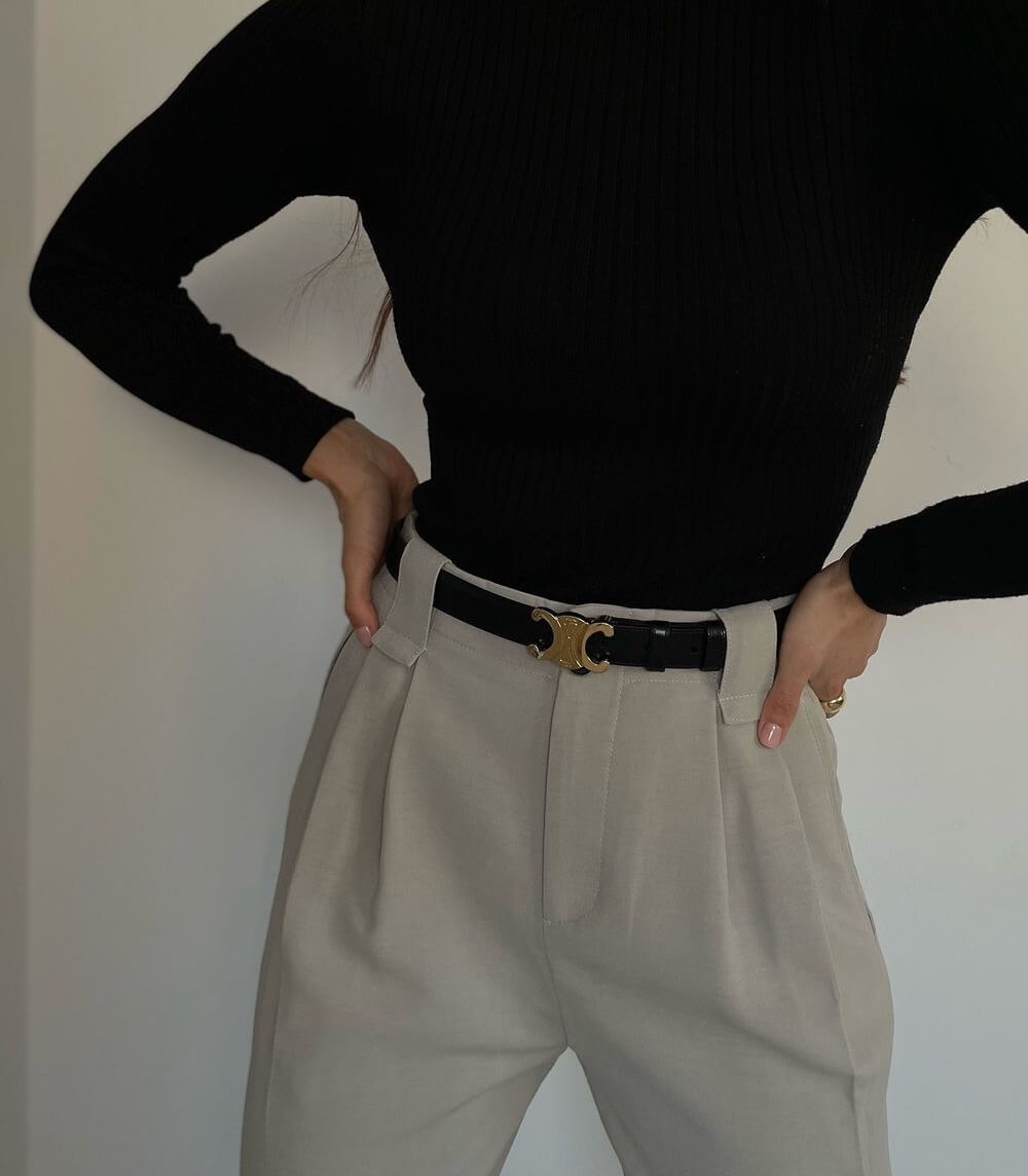 Triomphe Leather Belt