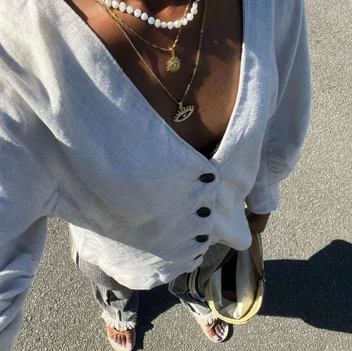 Evil Eye Sun Necklace - AYUNA