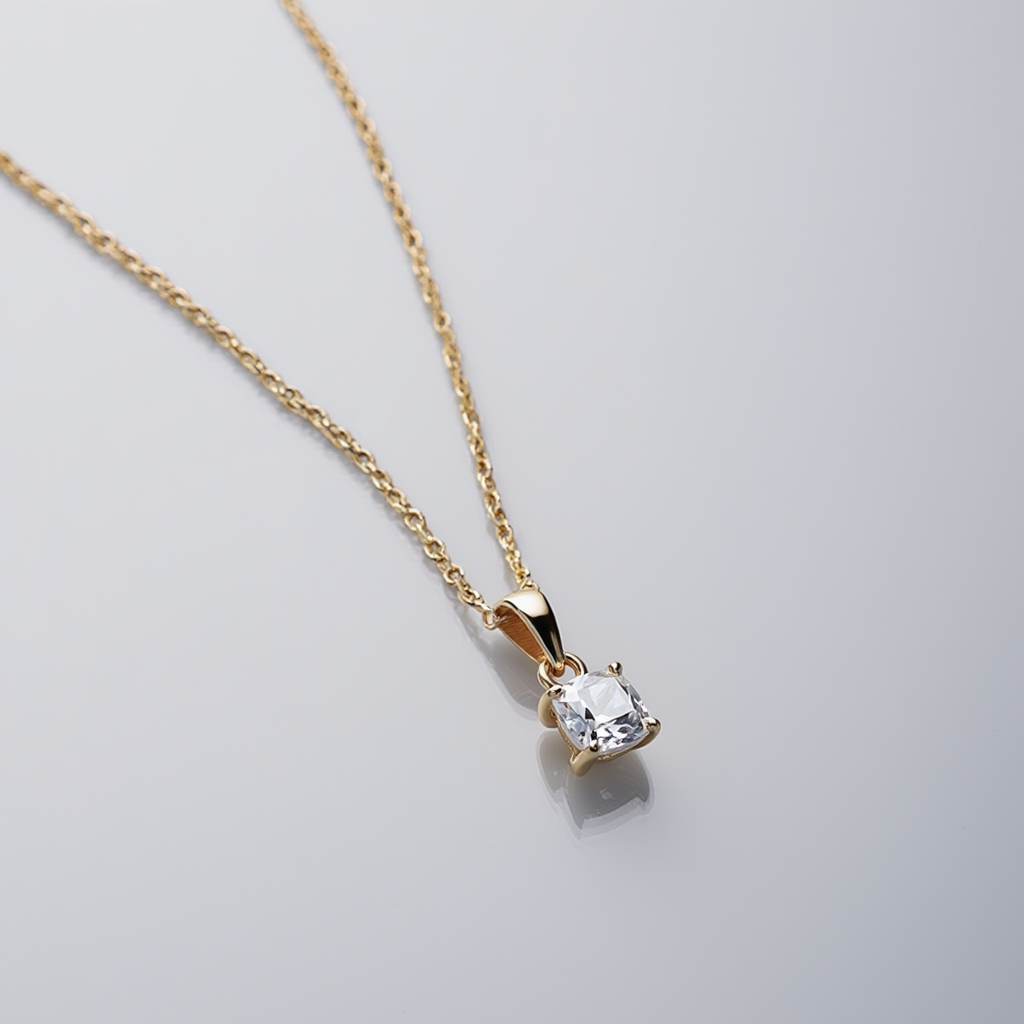 Cushion Diamond Necklace