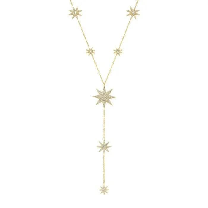 Festive Stars Y Shape Necklace - AYUNA