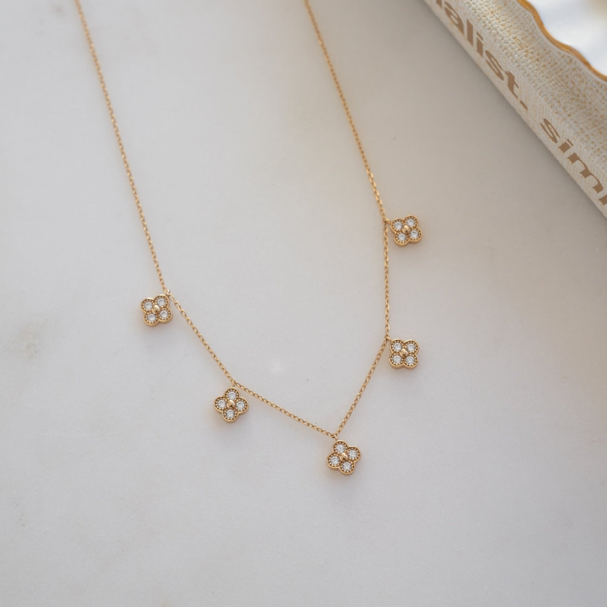 Four Leaf Clover Charm Necklace - AYUNA
