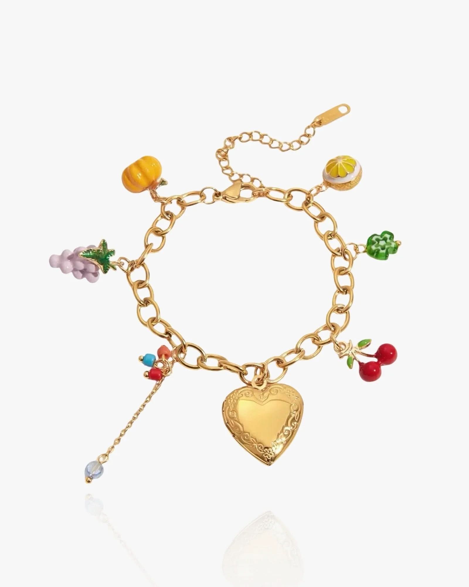 Fruit Locket Heart Bracelet - AYUNA