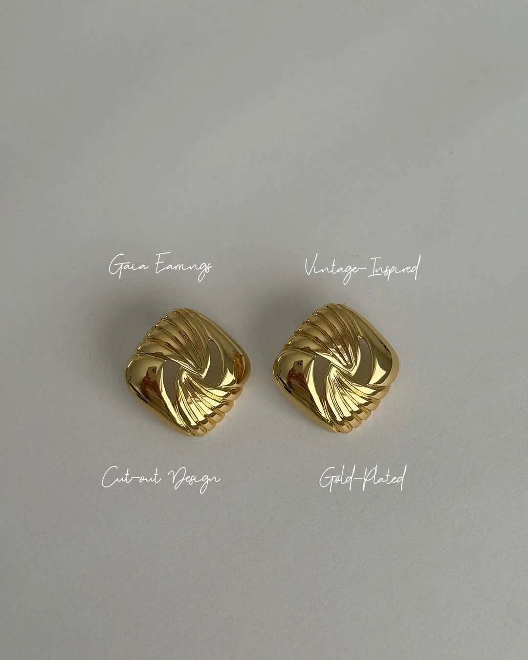 Gaia Earrings - Gold - AYUNA