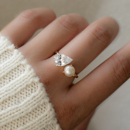 Toi et Moi Pearl Ring