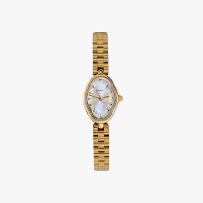 Golden Oval Flower Watch - AYUNA