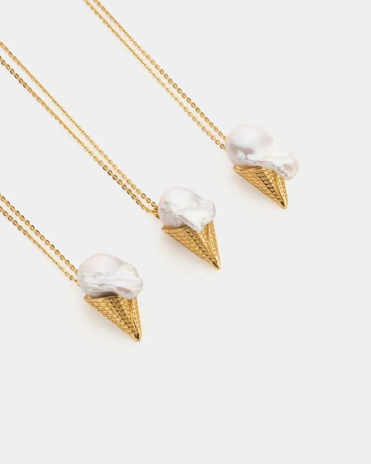 Ice Cream Baroque Pearl Necklace - AYUNA