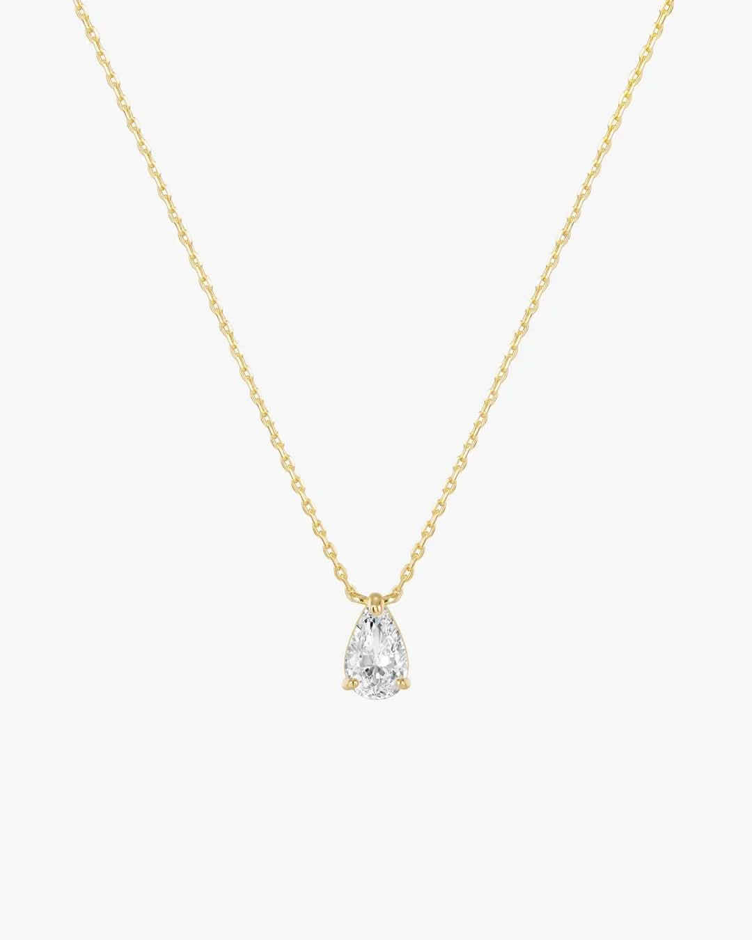 Iriss Necklace Pear - Gold - AYUNA