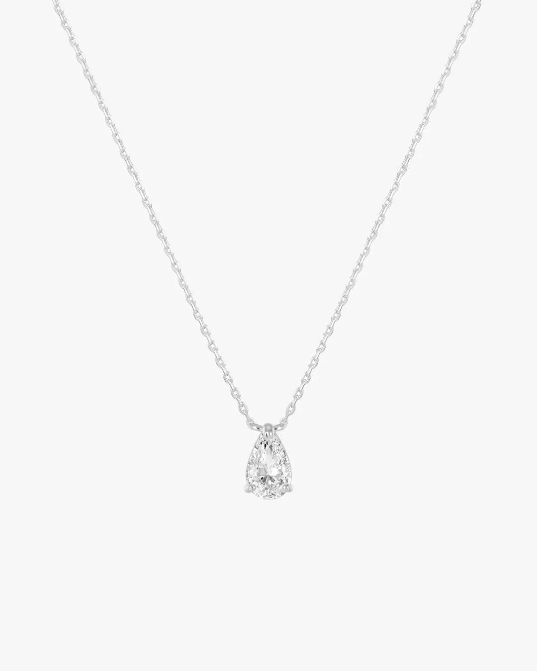 Iriss Necklace Pear - Silver - AYUNA