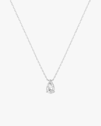 Iriss Necklace Pear - Silver - AYUNA