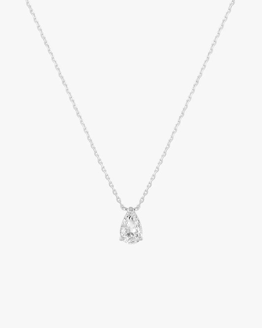 Iriss Necklace Pear - Silver - AYUNA