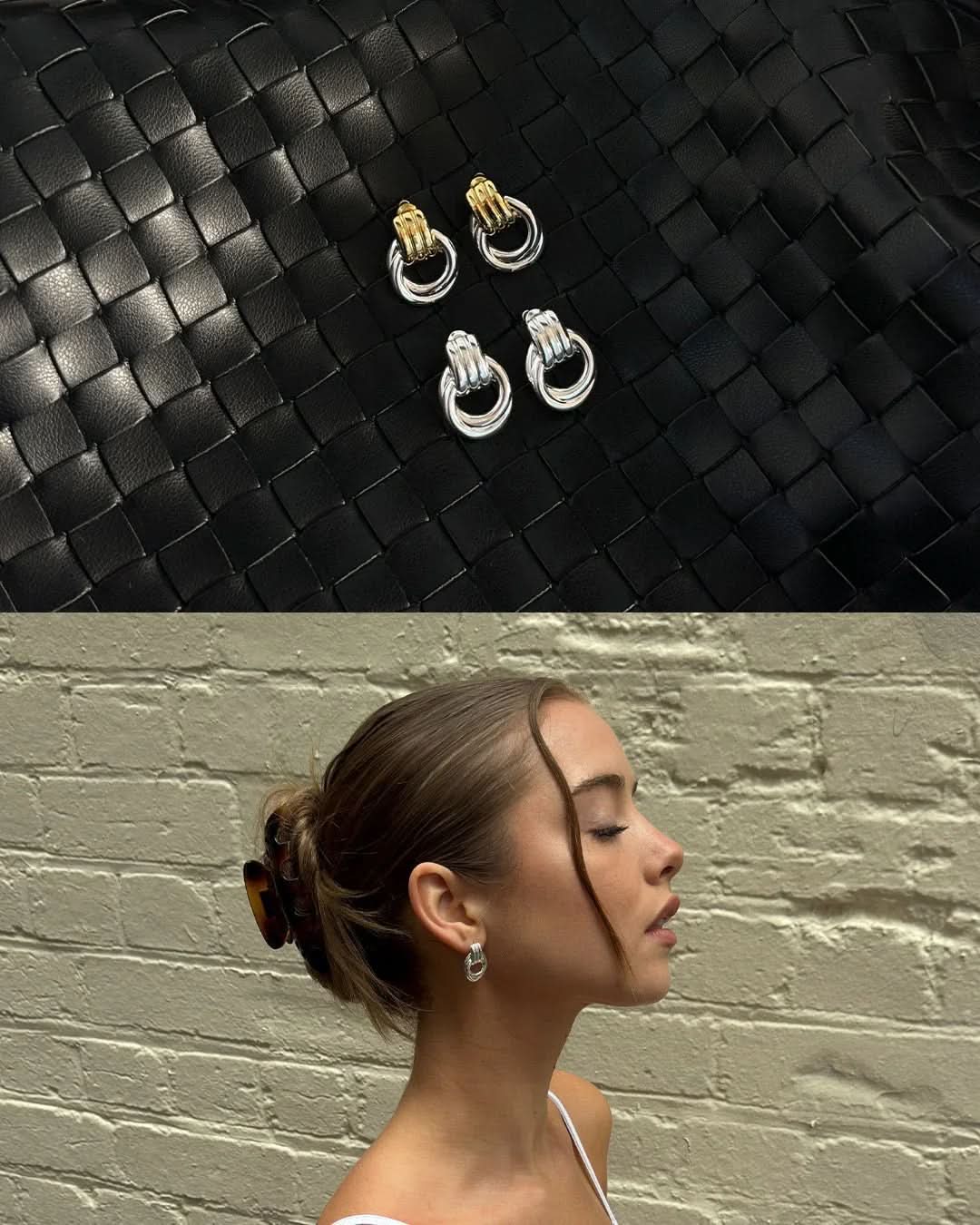 Jacquie Earrings Mini - Silver - AYUNA