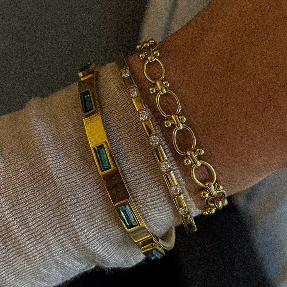 LEAH Round Chain Bracelet - AYUNA