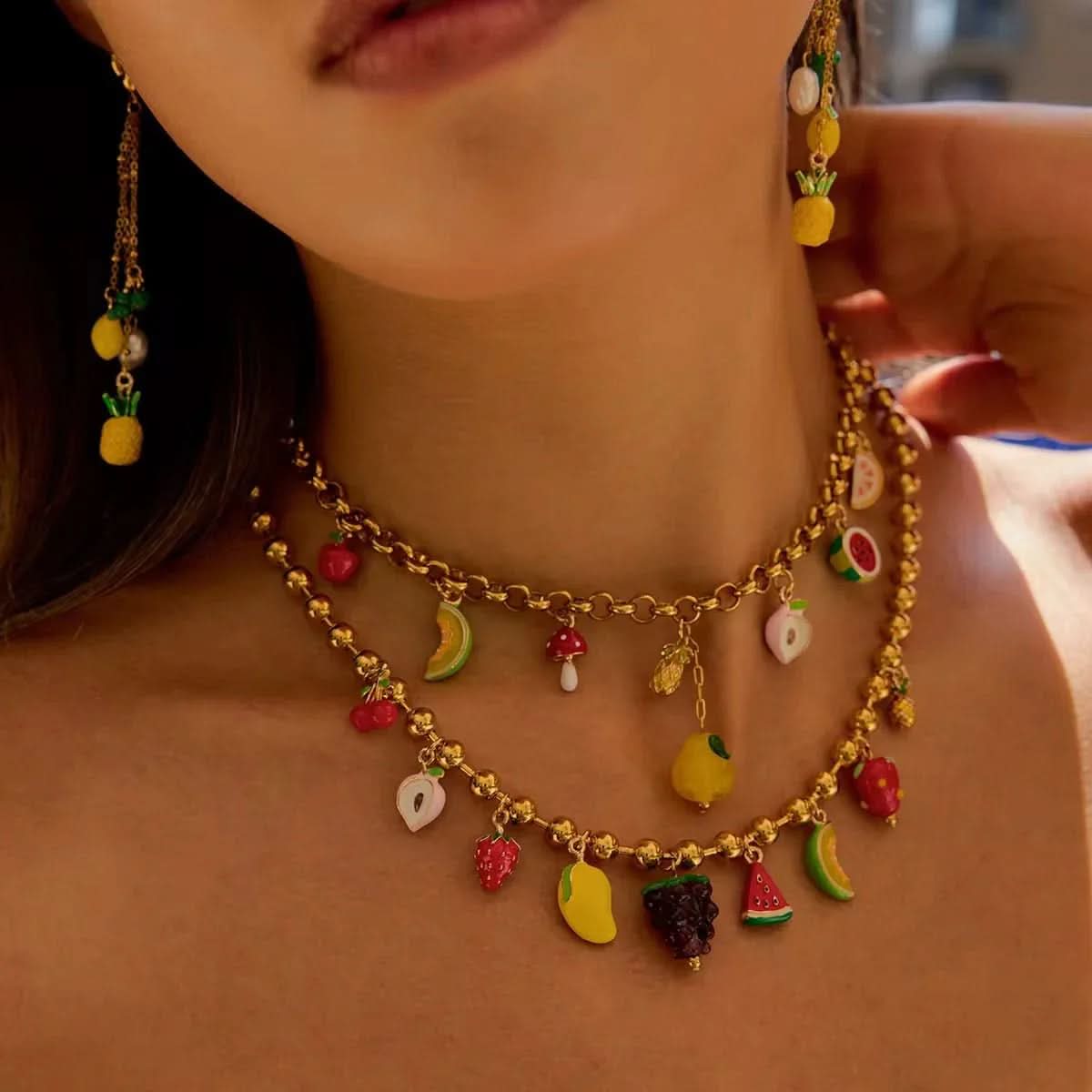 Lemon Charms Necklace - AYUNA