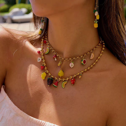 Lemon Charms Necklace - AYUNA